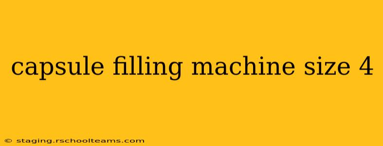 capsule filling machine size 4