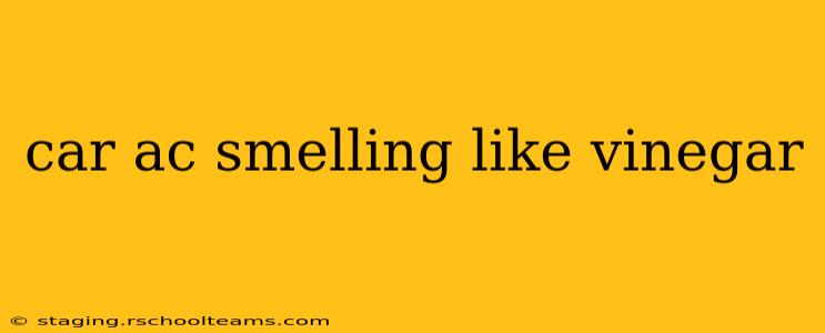car ac smelling like vinegar