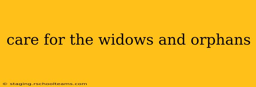 care for the widows and orphans