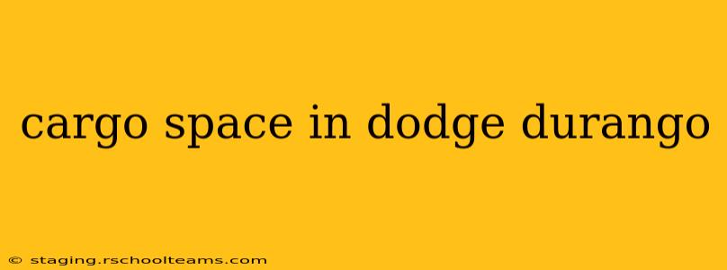 cargo space in dodge durango
