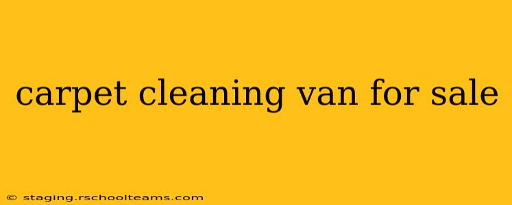 carpet cleaning van for sale