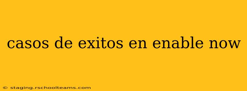 casos de exitos en enable now
