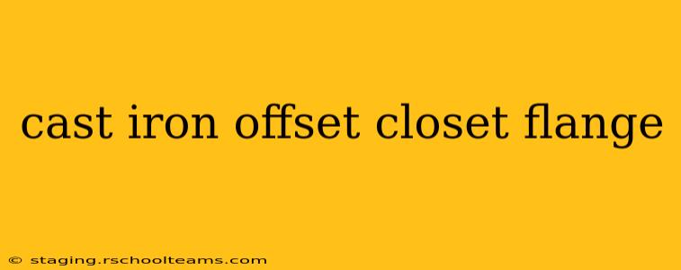 cast iron offset closet flange