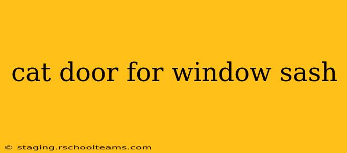 cat door for window sash