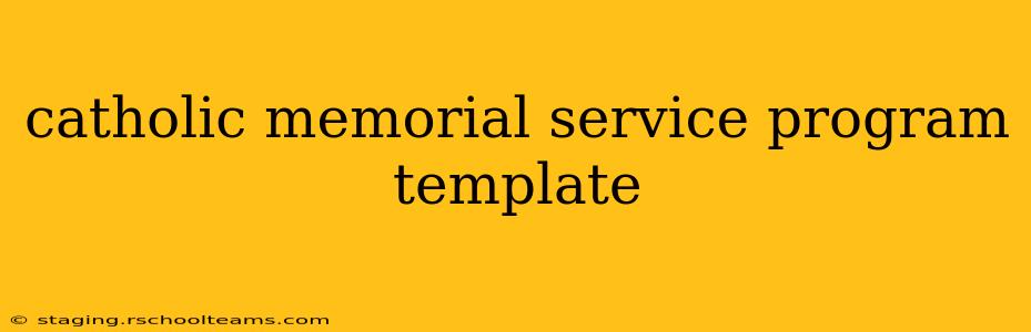 catholic memorial service program template