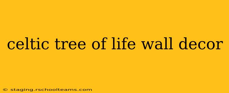celtic tree of life wall decor