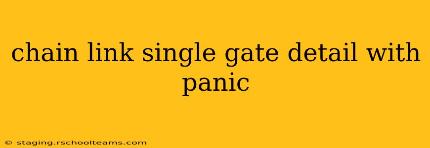 chain link single gate detail with panic