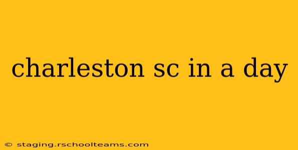 charleston sc in a day