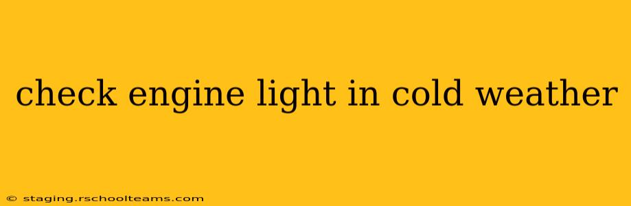 check engine light in cold weather