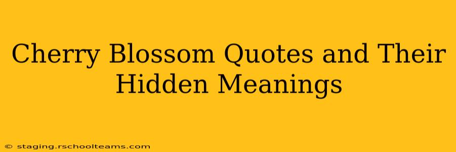 Cherry Blossom Quotes and Their Hidden Meanings