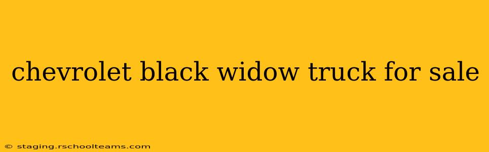 chevrolet black widow truck for sale