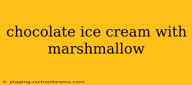 chocolate ice cream with marshmallow