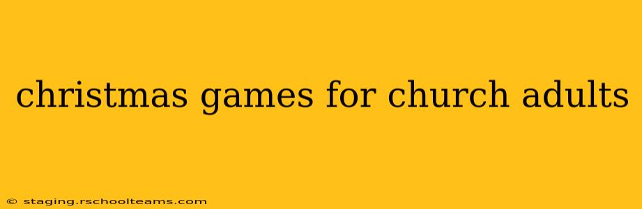 christmas games for church adults