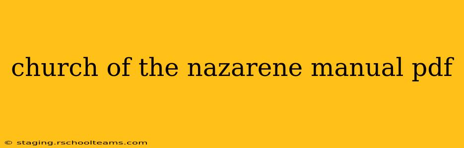 church of the nazarene manual pdf