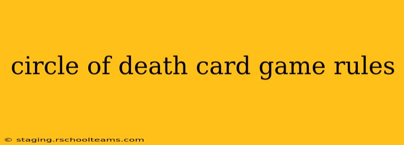 circle of death card game rules