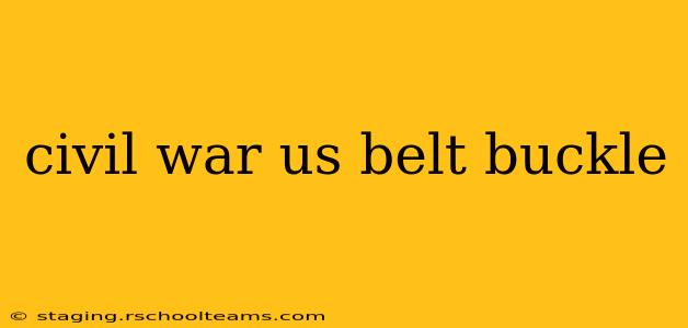 civil war us belt buckle