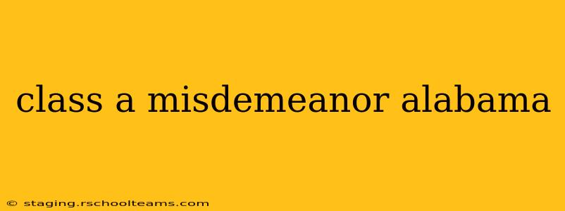 class a misdemeanor alabama