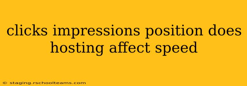 clicks impressions position does hosting affect speed