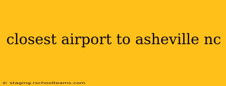 closest airport to asheville nc