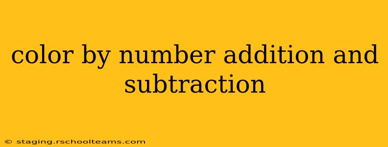 color by number addition and subtraction