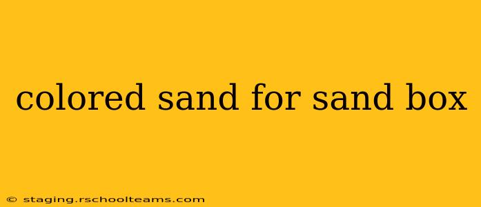 colored sand for sand box