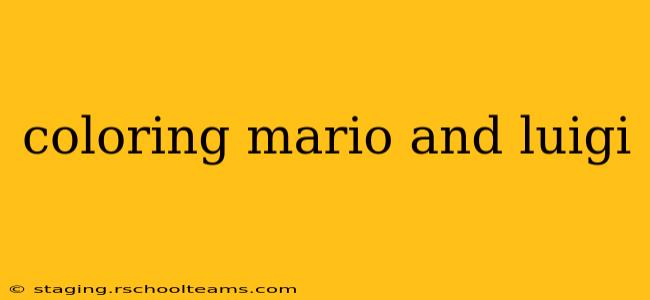 coloring mario and luigi