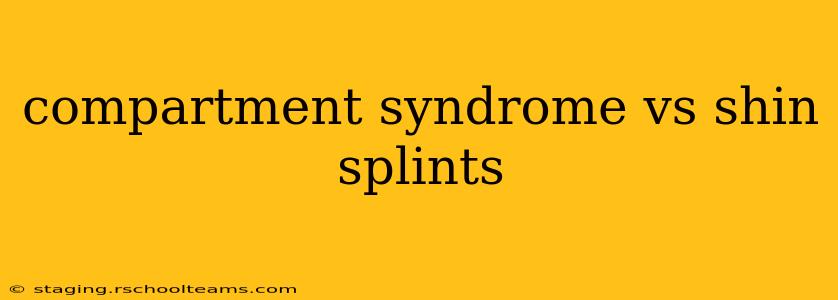 compartment syndrome vs shin splints