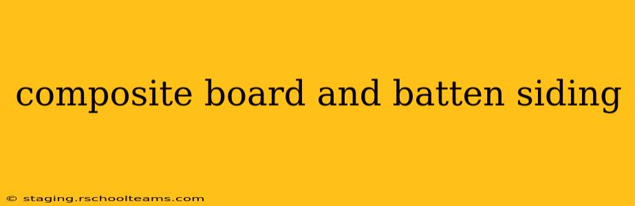composite board and batten siding
