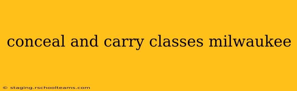 conceal and carry classes milwaukee
