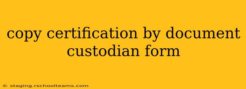 copy certification by document custodian form