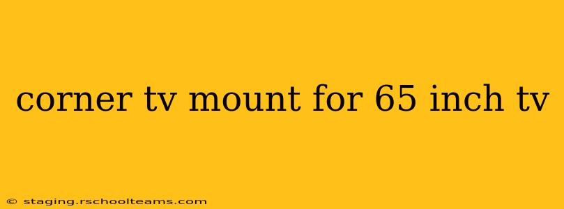 corner tv mount for 65 inch tv