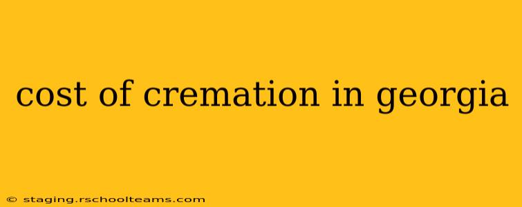cost of cremation in georgia