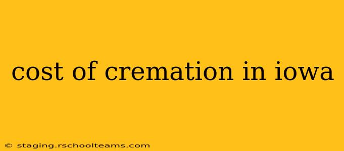 cost of cremation in iowa