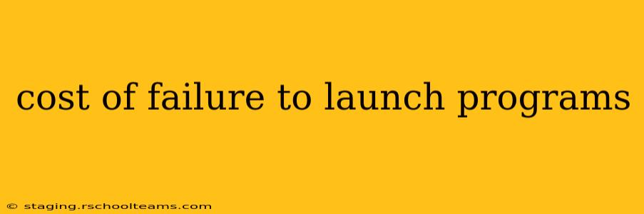 cost of failure to launch programs
