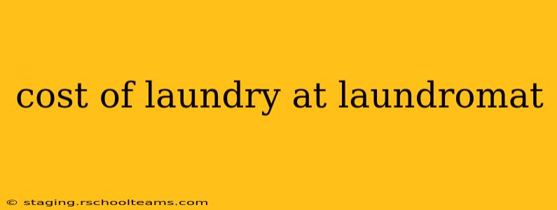 cost of laundry at laundromat