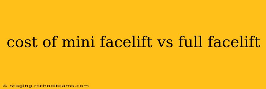 cost of mini facelift vs full facelift
