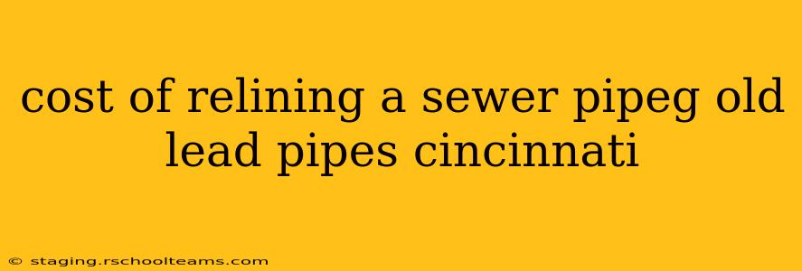 cost of relining a sewer pipeg old lead pipes cincinnati