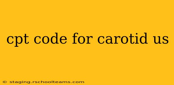 cpt code for carotid us
