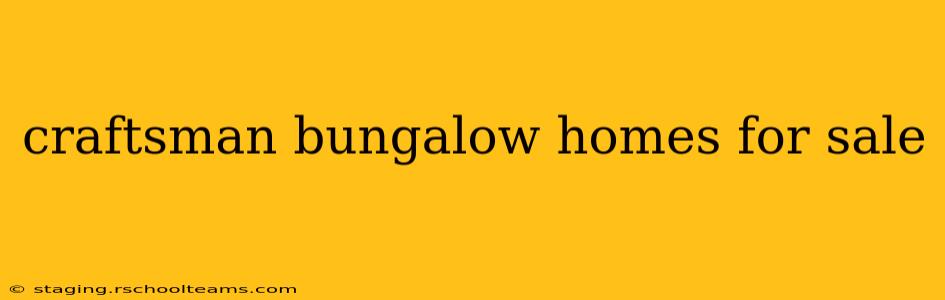 craftsman bungalow homes for sale