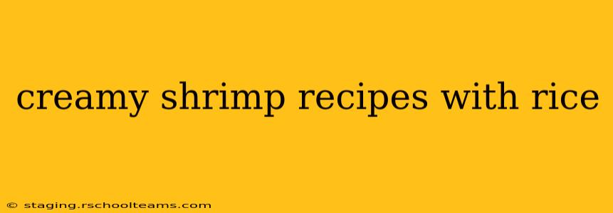 creamy shrimp recipes with rice