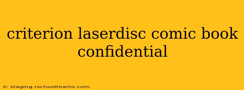 criterion laserdisc comic book confidential