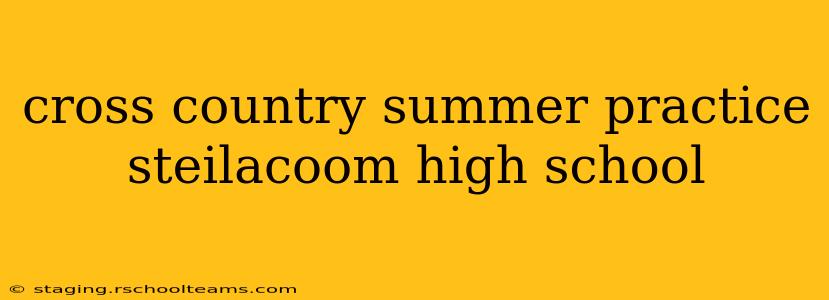 cross country summer practice steilacoom high school