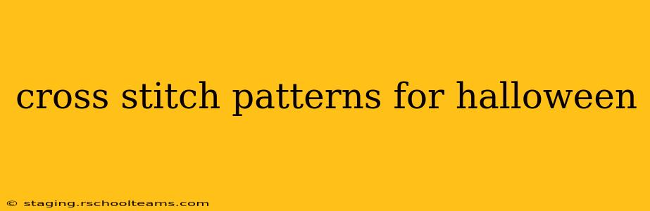 cross stitch patterns for halloween