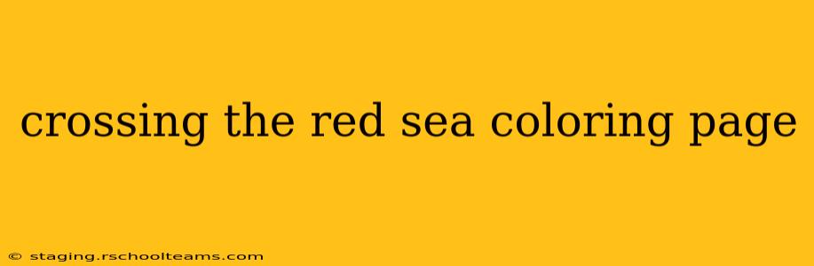 crossing the red sea coloring page