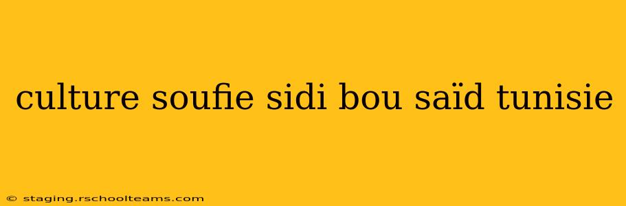 culture soufie sidi bou saïd tunisie