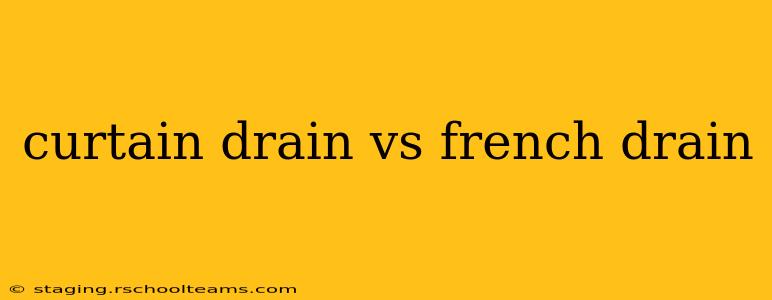 curtain drain vs french drain