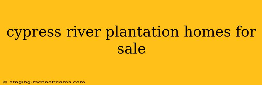 cypress river plantation homes for sale
