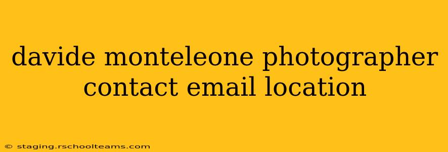 davide monteleone photographer contact email location