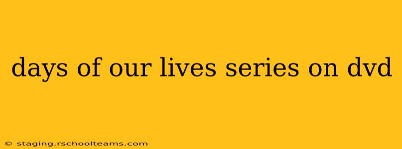 days of our lives series on dvd