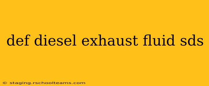 def diesel exhaust fluid sds